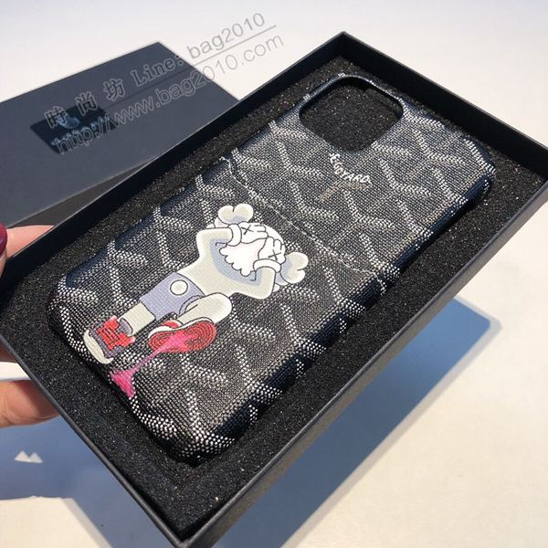 Goyard手機套 戈雅插卡手機殼 熱賣款 半包邊皮質硬殼  mmk1097